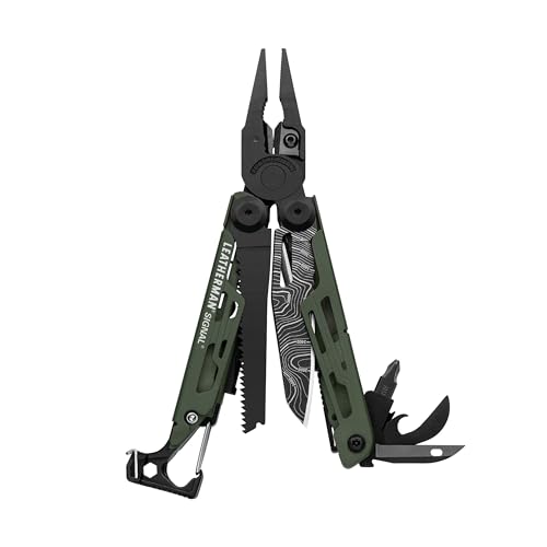 Leatherman Signal Multi-Tool - 19 Werkzeuge für Camping & Survival - Grün