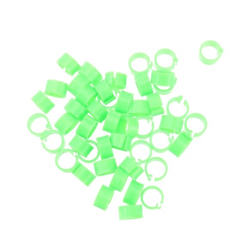 Hemoton Pigeon Ring Set 100 Pieces Plastic Leg Bands Clip Identification for Racing Pigeons Parrots