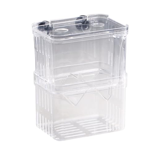 Aufzuchtbecken Aquarium - Acryl Double Layer Fische Ablaichkasten,Zuchtbecken Aquarium,Aquarium Fische, Aufzuchttank für Guppy, Garnelen, Mollys, (11 × 7 × 8cm)