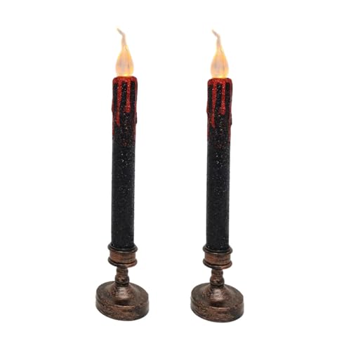 Lámpara de vela creativa OUNONA de 2 piezas para adorno de mesa y Halloween