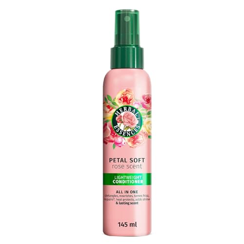 Herbal Essences Petal Soft All-in-One Spray Detangling Frizz Control & Heat Protectant Nourishes Repairs Adds Shine Long-Lasting Rose Perfume 145ml