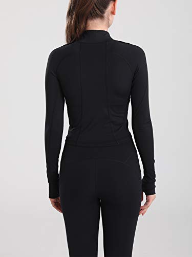 Image of Women's Athletic Half Zip Pullover Sweatshirt Workout Top Crop Quarter Zip Pullover Yoga Running Jackets