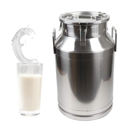 Bidon à lait en acier inoxydable 35L avec couvercle hermétique et poignée