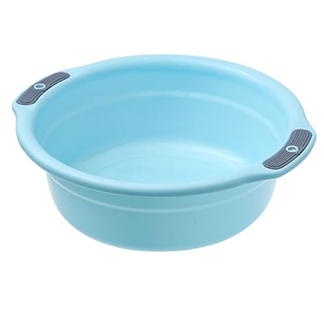 Gonetre Wash Basin Plastic Thicken Large Capacity Antislip Washing Face Clothes Basin for Home Dormitory Lightweight Portable Durable (S(283 X 180mm / 11.14 X 7.09in))