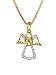 Produktbild trendor Engel Anhänger Gold 585 mit Diamanten an goldplattierter Kette 08848-42 42 cm