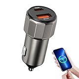 Nankoyal Cargador De Teléfono para El Automóvil | Dos Puertos PD 30W QC3.0 USB Tipo-C Carga,Cargador De Automóvil,para Teléfono, Tableta, Camión, Hogar, Interior, Hombres Y Mujeres