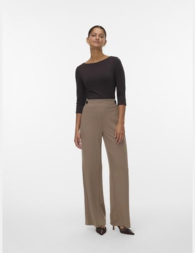 VERO MODA Damen Vmpanda Modal 3/4 Top JRS Noos Langarmshirt, Chocolate Torte,XL – Ansicht 2