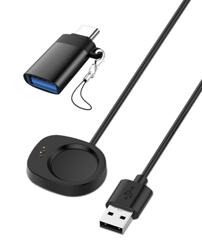 For Amazfit Balance 2 / Balance/Amazfit T-Rex 3/T-Rex 3 Pro/Helio Strap スマートウォッチ 対応 充電ケーブル 充電器 KONXISA 1m長さ USB 磁気充電器 高耐久 軽量 小さい
