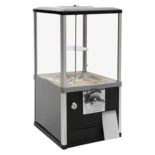 XUXIAO Distributore Automatico di Caramelle, distributore Automatico Commerciale di Caramelle alla rinfusa, distributore Automatico a gettoni, per Negozi di Giochi,Black