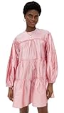 MILLE Women's Mara Dress, Peony Taffeta, Pink, S
