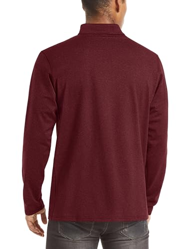 Image of TACVASEN Men's Sports Shirts 1 /4 Zip Long Sleeve Fleece Lined Running Workout Pullover Tops Sweatshirt