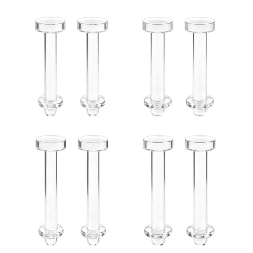 ZS 4 Pairs 16G 14G Clear Eyebrow Piercing, Plastic Belly Lip Piercing Retainers Bioflex Acrylic Daith Rook Earrings For Surgery Mri Work Straight Curved Barbells (straight barbell)