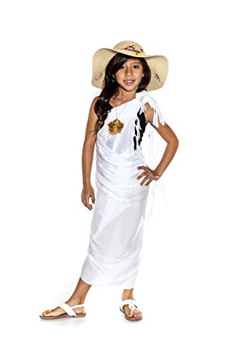 Girls Embroidered Solid Color Sarong