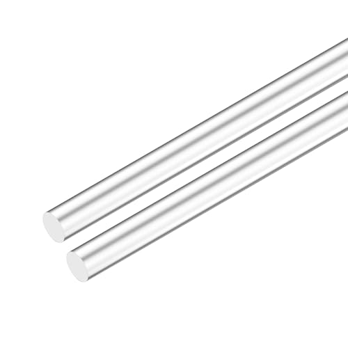 Image of M METERXITY 2-Pack Acrylic Round Rods, 11.8 x 0.51 Inch / 300 x 13 mm Clear Acrylic Dowel Rods Sticks Plastic Sticks Strip for DIY Crafts Lighting Gardening Decorations