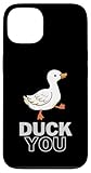 Lustige Ente mit Duck You Spruch Spaß Ente Motiv