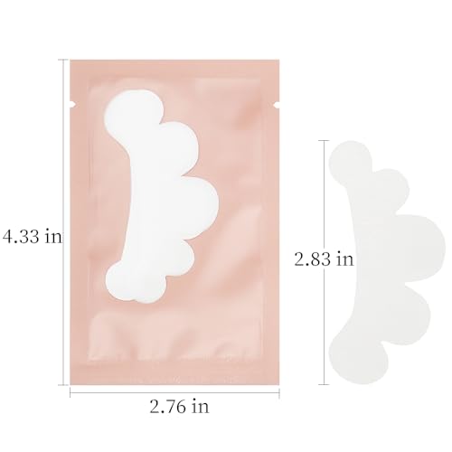 myaokue-up 50 Pairs Eye Gel Pads, Lint Free Under Eye Patches for Eyelash Extensions, Premium Eye Mask Beauty Tool Kit (Pink)