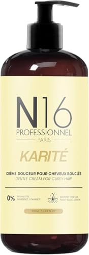 Crema para el cabello Bio Karité N16 Professionnel – Cuidado intensivo – Certificado COSMOS Organic & ECOCERT – Sin sulfatos ni parabenos, marca francesa, 350 ml