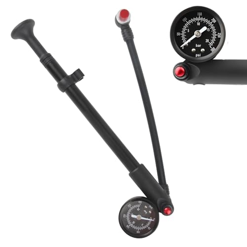 Vaskula Pompe a Velo Max 300 PSI Mini Pompe Velo avec Manomètre Un Amortisseur Pneumatique Voiture Portabilité Petite Taille pour Vélos VTT Vélos...