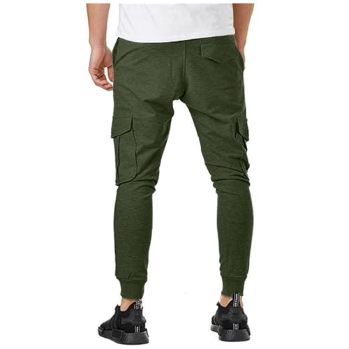 Pantalons cargo homme avec cordon de serrage et poche casual