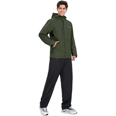 Rodeel Waterproof Fishing Rain Coat and Pant Suit for Men Outdoor Hiking (Rain Gear Jacket & Trouser Suit) Cover