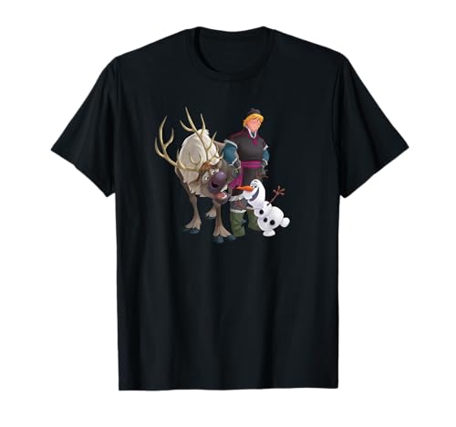 T-shirt Reine des Neiges Kristoff Olaf Sven idéal pour l'école et les loisirs