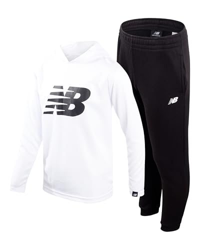 New Balance Boys 2 Piece Waffle Knit Hoodie Sweatshirt & Jogger Sweatpants - image 1