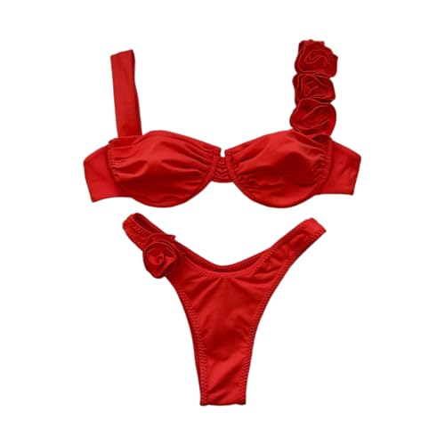 Maillot de bain deux pièces qui conserve sa forme avec son bas taille haute