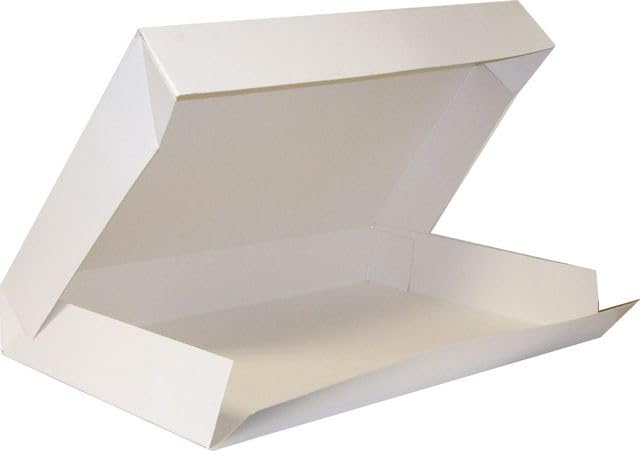 50 cajas blancas para bandeja de catering 19 x 28 x 6 cm