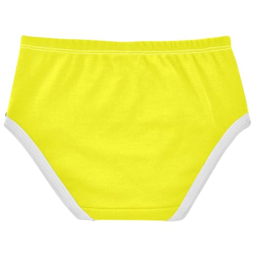 Joisal Yellow Bright Panties Little Girl Toddlers Underwear Floral Cotton Bright Kids Briefs Undies 2t2