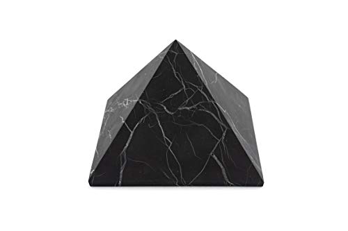 Shungite de Carélie authentique KASHU 3 pyramides brutes de 10 cm d'exception - 3