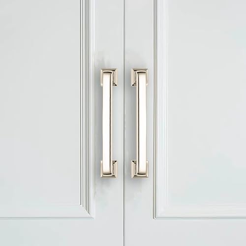 khtumeware 6 Pack Polished Nickel Cabinet Pulls 5 Inch Hole Center Solid Chrome Drawer Pulls Dresser Handles Cabinet Hardware by khtumeware - Image 6