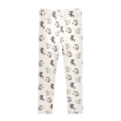 ZZKKO Girls Leggings Cute Colorful Kittens Toddler Girls Clothes Leggings for Girls Toddler Girls Leggings 3-4T2