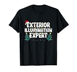 Divertido diseño especializado en luces de Navidad que dice: "Experto en iluminación exterior". Regalo ideal para cualquier ingeniero de relámpago de Navidad y especialista en luces de Navidad