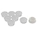 uxcell Plastic Door Window Mounting Locking Hole Plugs Button Cover 8pcs White
