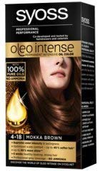 Syoss Oleo Intense Hair Color Dye 100% Pure Oils 0% Amonia 4-18 Mokka Brown