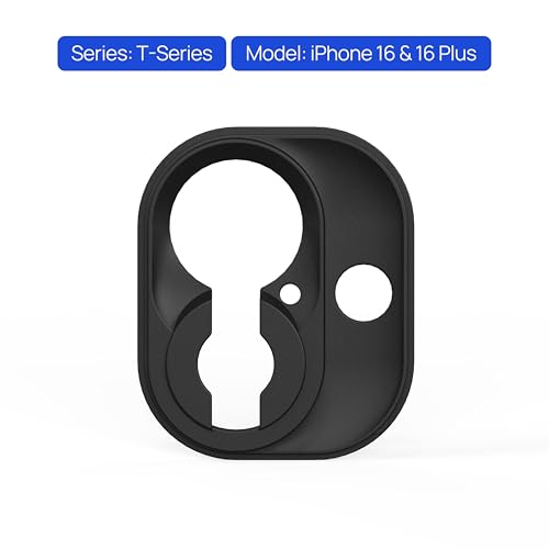 Moment SmartAlign Drop-in Lens Mounts for T-Series Lenses (iPhone 16/16 Plus) Black