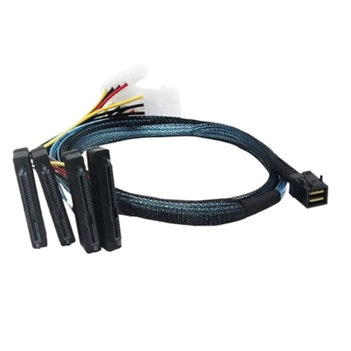 Cable Adaptador S-AS SFF-8643 a SATA con alimentación 0.5m