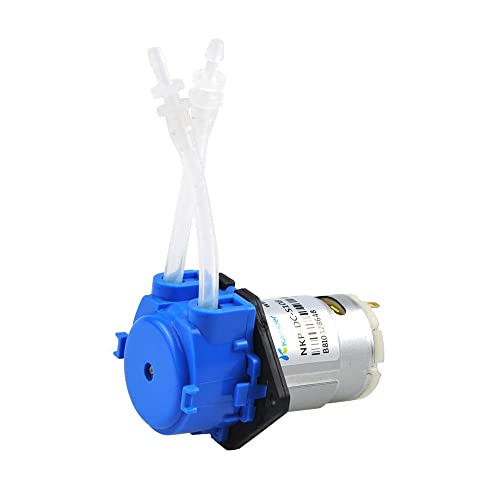 Image of Low flow peristaltic pump 12V dc Kamoer NKP DIY liquid small dosing pump for aquarium lab analytical 3mm ID x 5mm OD Blue
