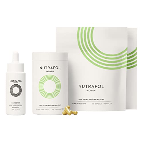 Nutrafol Women's Hair Growth Supplements And Hair Serum, Ages 18-44, Supports Visibly Thicker And Stronger Hair - 3 Month Supply, 1.7 Fl Oz Bottle #TOP21