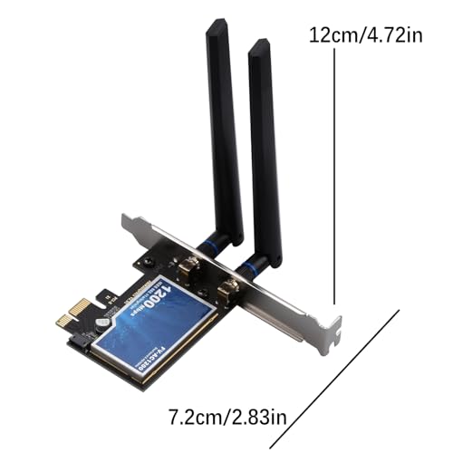 FV-AC1200 PCIE Network Card AC Dual Band WiFi Adapter Soporta IEEE 802.11a/b/g/n Velocidad Máxima 867Mbps para Auriculares y Altavoces miniatura 5