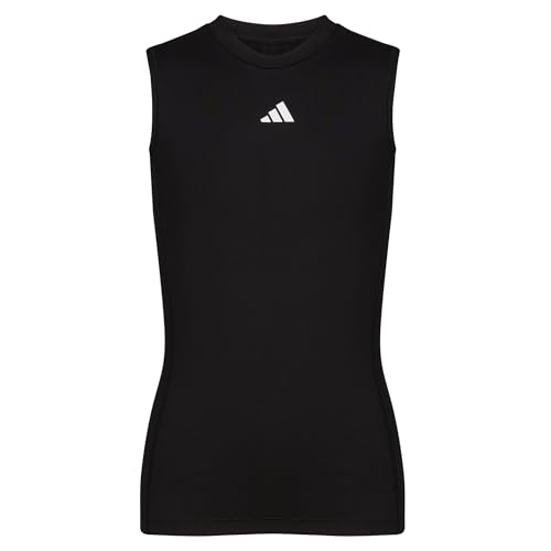 Adidas Boys Sleeveless AEROREADY Tech Fit Top, Black, L...