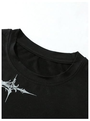 Image of VIPWOLF Men's Number Graphic Long Sleeve Jersey Shirts Oversized Y2K Round Neck 2 in 1 T-Shirts Streetwear Top