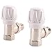 Soaying Thermostatic Radiator Valve 10Pcs 15mm x 1/2Inch Thermostatic Angle TRV Thermostatic Radiator Valve for Home Office