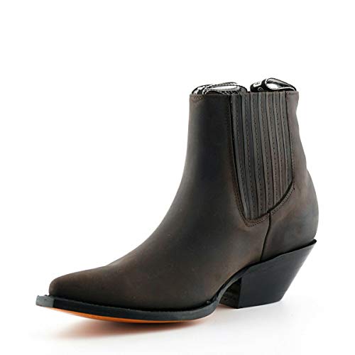 Grinders Unisex Mustang Leather Western Cowboy Dancing Ankle Boots2