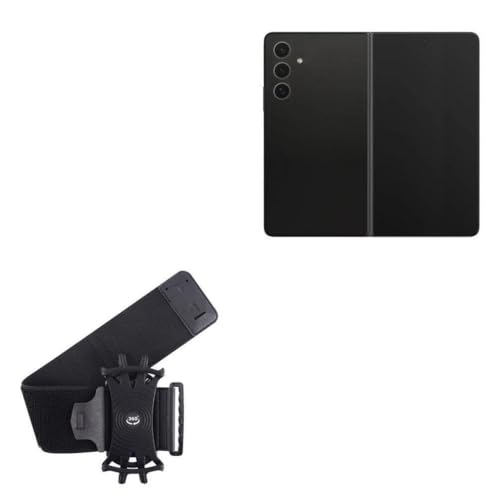 BoxWave Holster Compatible with Samsung Galaxy Z Fold 6 - ActiveStretch Sport Armband, Adjustable Armband for Workout and Running - Jet Black