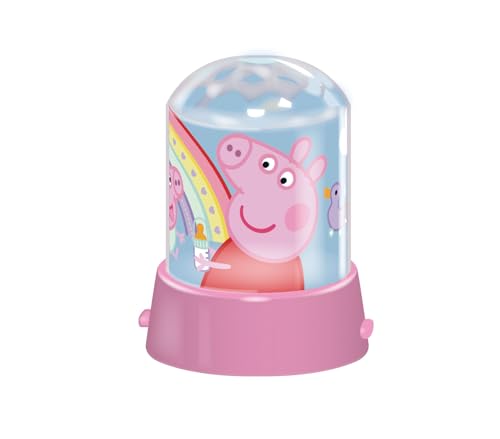 WONDEE Peppa Pig Candeeiro projetor infantil e bebé teto para dormir, [2 modos] lâmpada de remoção fixa e projetor de luzes - presentes para bebés, meninas e meninos Peppa Pig 6 meses, 1, 2, 3, 4, 5