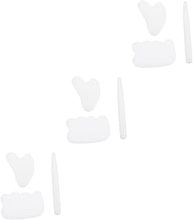 FRCOLOR 3 Conjuntos 3 Peças Placa De Raspagem De Jade Branco Guasha Ferramenta Facial Massagem Facial Ferramentas De Raspagem Muscular De Jade Natural Placa De Ponto De Gatilho Raspador