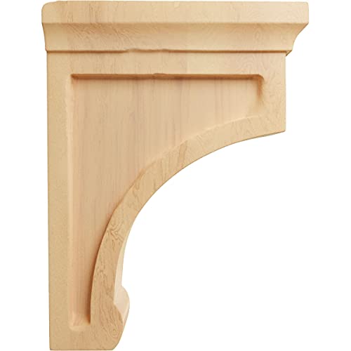 Ekena Millwork BKTW02X06X08GORO Medium Gomez Wood Wood Brackets, 2 1/2"W X 6"D X 8"H , Red Oak thumb #2