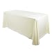 E-TEX 90x156-Inch Polyester Oblong Tablecloth Fit for 8Ft. Rectangular Table Ivory