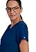Grey's Anatomy Women's Signature Two Pocket Notch Yoke Neck Scrub Top, Indigo, Medium